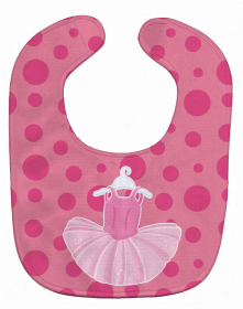 Baby Bib (Color: Ballet Tutu on Polka, size: 10 x 13)