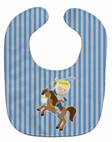 Boy Knight on Horse Baby Bib (size: 10 x 13)