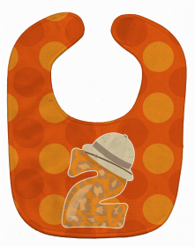 Zoo Baby Bib (Color: Month 2 Baby, size: 10 x 13)