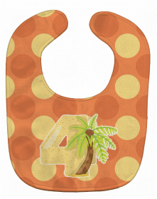 Zoo Baby Bib (Color: Month 4 Palm Tree, size: 10 x 13)
