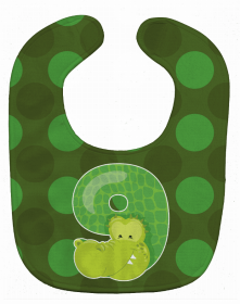 Zoo Animal Baby Bib (Color: Month 9 Aligator, size: 10 x 13)