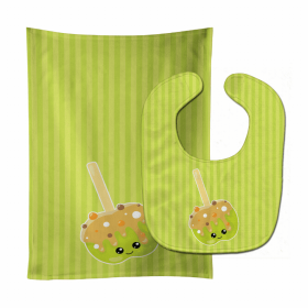 Seasonal Baby Bib & Burp Cloth (Color: Fall Carmel Apple, size: 11 x 18)
