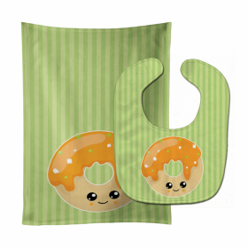 Seasonal Baby Bib & Burp Cloth (Color: Fall Doghnut, size: 11 x 18)