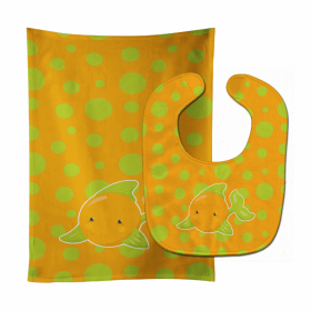 Fish Baby Bib & Burp Cloth (Color: Tropical Fish #3, size: 11 x 18)
