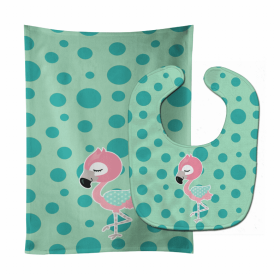 Doll Baby Bib & Burp Cloth (Color: Flamingo, size: 11 x 18)