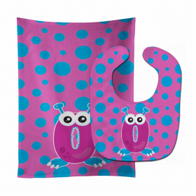 Monster Baby Bib & Burp Cloth (Color: Month 0, size: 11 x 18)