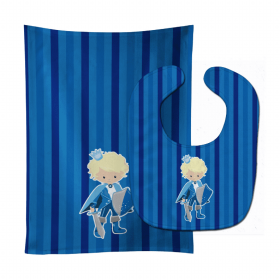 Prince Baby Bib & Burp Cloth (Color: Prince Charming Blonde, size: 11 x 18)