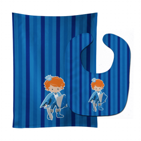 Prince Baby Bib & Burp Cloth (Color: Prince Charming Ginger, size: 11 x 18)