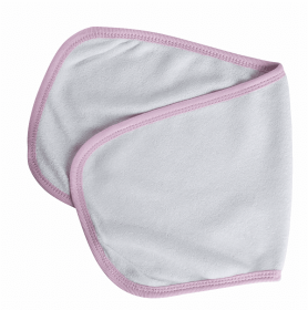 Bambini Terry BurPCloth with Trim (Color: Pink, size: One Size)