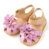 New Arrival Summer Cool Baby Girls Sandals Shoes Skidproof Toddlers Infant Children Kids Flower Shoes PU Leather Size 21-30