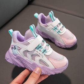 2022 Autumn New Tennis Girl Sneakers Children Boy Baby Mesh Breathable Kids Shoes Toddler Flats Outdoor Casual Running Training (Color: BS07169352-1, size: 26)