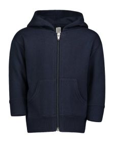 Infant Zip Fleece Hoodie - HEATHER - 6MOS (Color: navy, size: 12MOS)