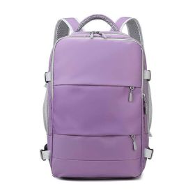 Multifunctional USB Large Capacity Diaper Bag (Color: Purple)