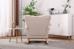 Baby Room High Back Rocking Chair Nursery Chair ; Comfortable Rocker Fabric Padded Seat ; Modern High Back Armchair
