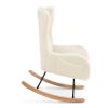 Rocking Chair - with rubber leg and cashmere fabric;  suitable for living room and bedroom