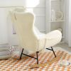 Rocking Chair - with rubber leg and cashmere fabric;  suitable for living room and bedroom