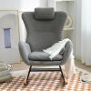 Rocking Chair - with rubber leg and cashmere fabric;  suitable for living room and bedroom