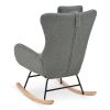 Rocking Chair - with rubber leg and cashmere fabric;  suitable for living room and bedroom