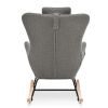 Rocking Chair - with rubber leg and cashmere fabric;  suitable for living room and bedroom