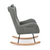 Rocking Chair - with rubber leg and cashmere fabric;  suitable for living room and bedroom