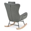 Rocking Chair - with rubber leg and cashmere fabric;  suitable for living room and bedroom