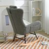 Rocking Chair - with rubber leg and cashmere fabric;  suitable for living room and bedroom
